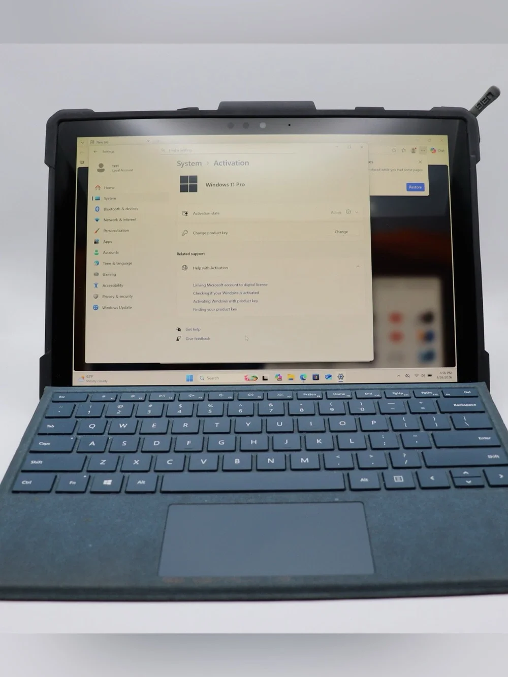 Microsoft Surface Pro 6 Black W/Keyboard, Case, Charger
